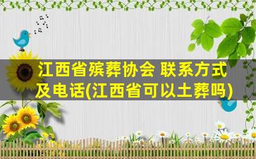 江西省殡葬协会 联系方式及电话(江西省可以土葬吗)